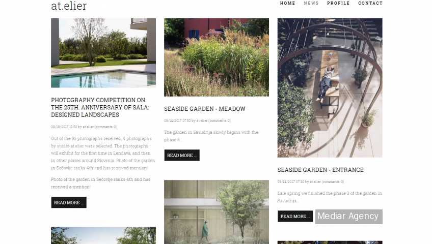 Landscape architecture website (Mediar Agency)